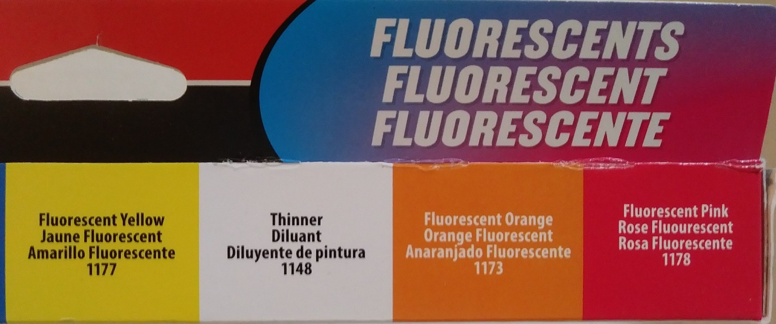 Testors 9132X, Fluorescent enamel paint set.