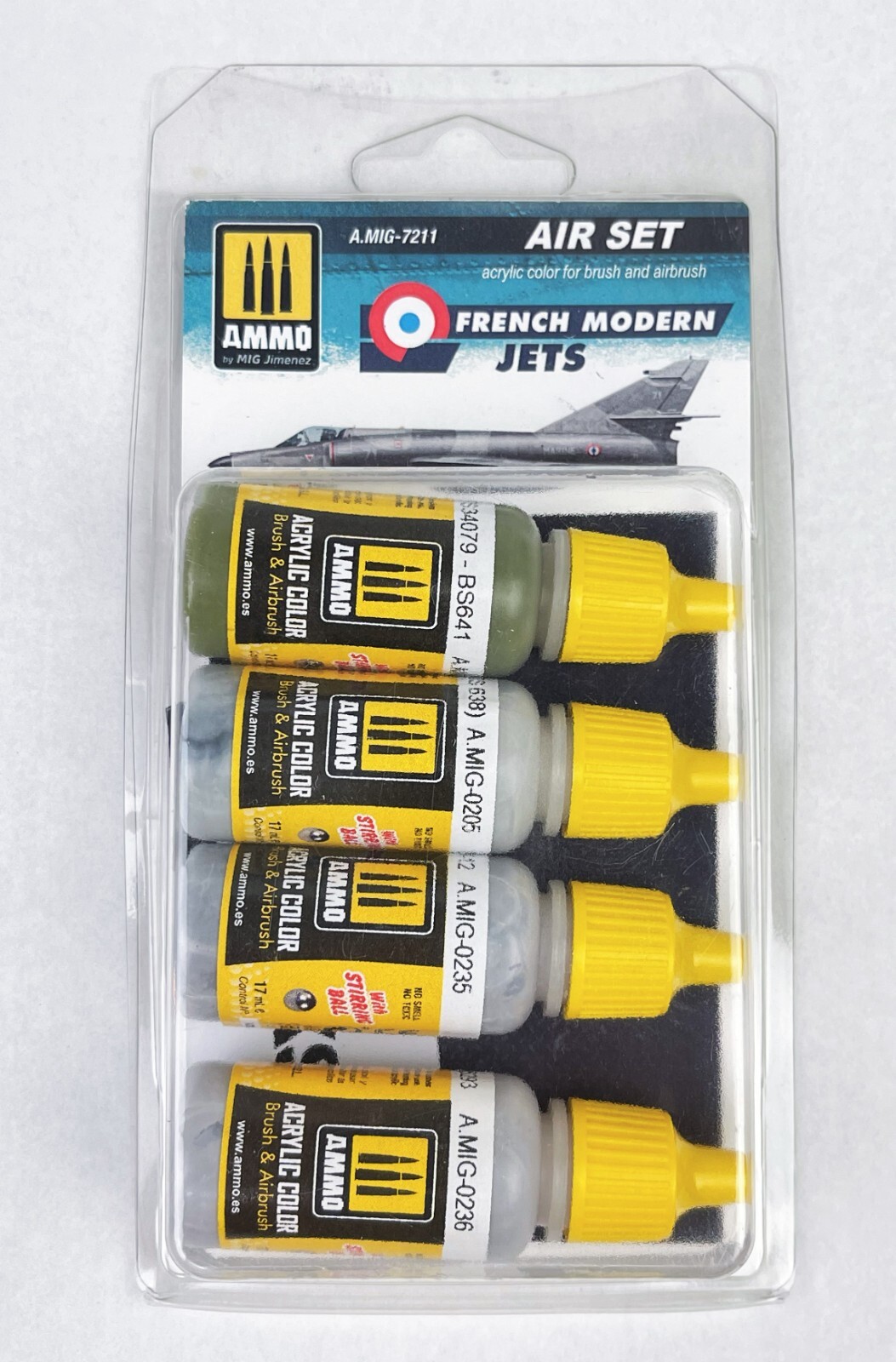 Mig Jimenez AMIG7211 (A.MIG-7211) French Modern Jets Acrylics Set