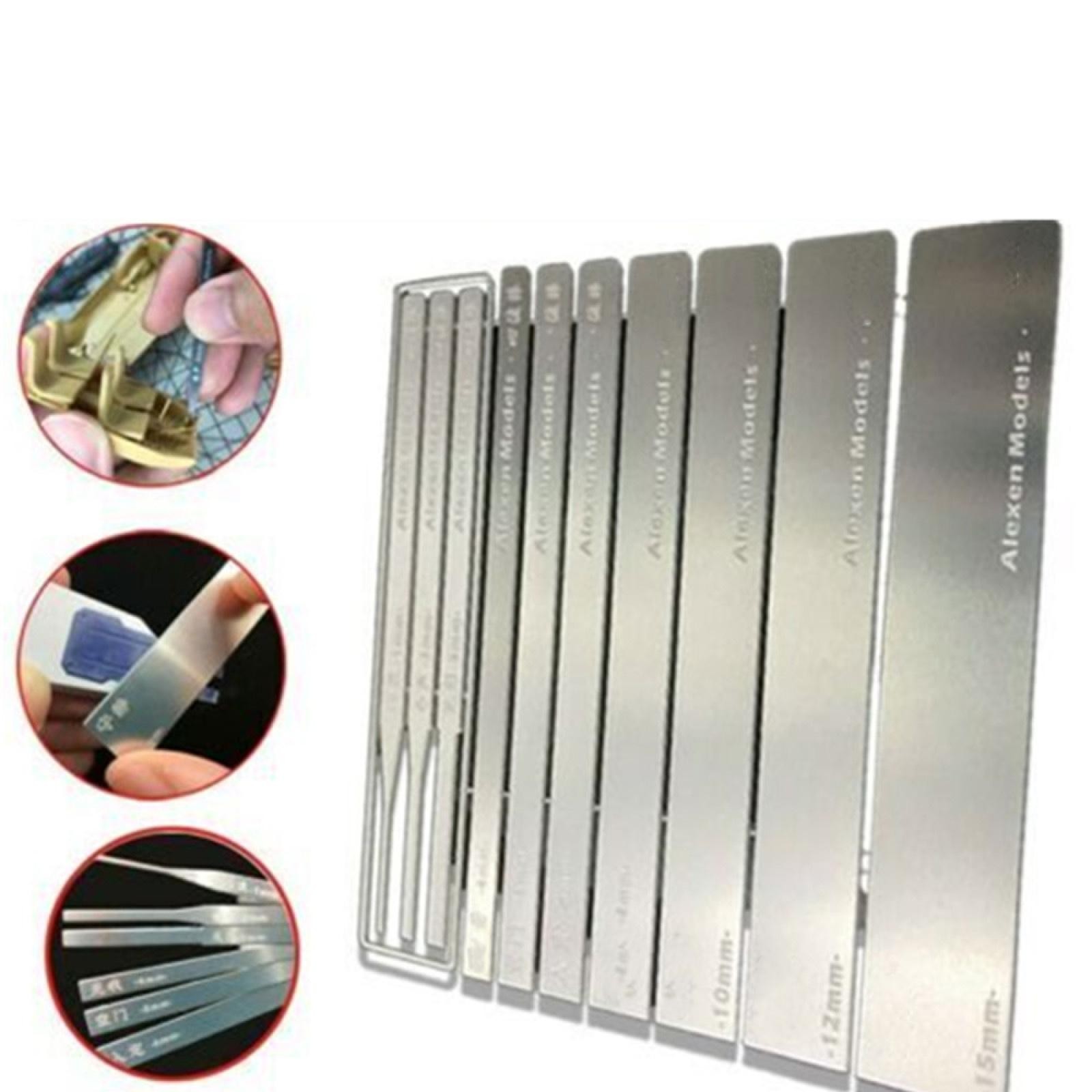 10 In 1 80 * 80mm Stainless Steel Model Grinding Stick File Hobby Craft Tool Kit