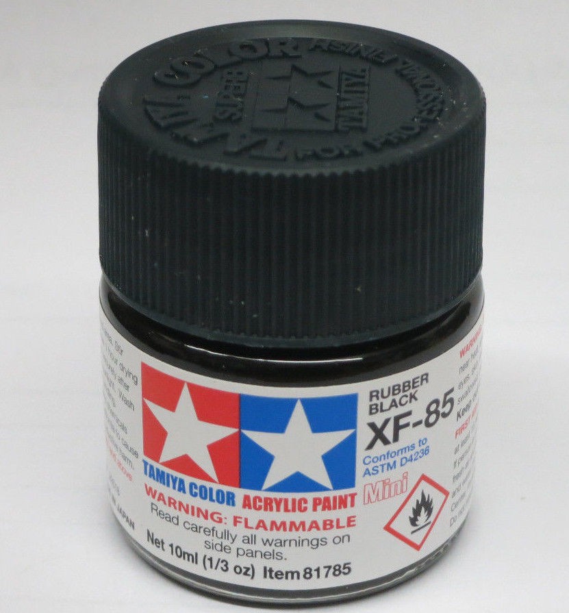 Tamiya Acrylic 10ml Mini 81785 XF-85 Rubber Black
