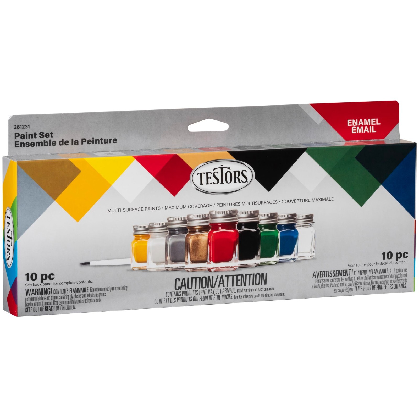 Multi-Surface Enamel Paint Set – 9 Bottles, Ideal for Crafts & DIY Projects