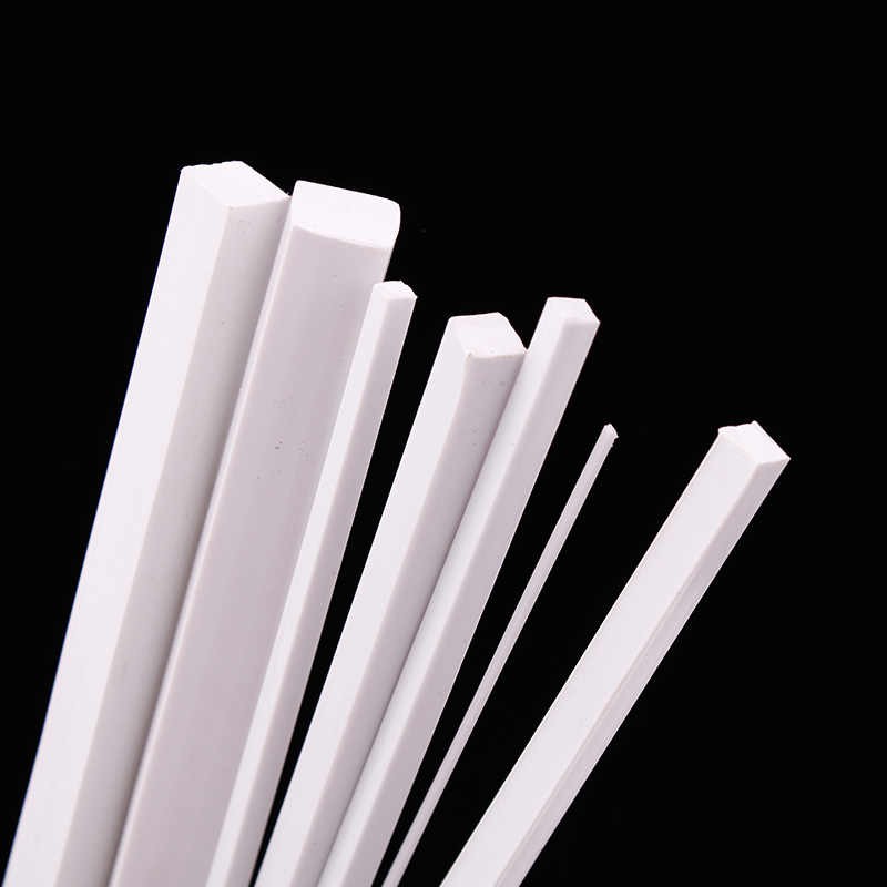 ABS Plastic Square Rod Solid Bar for Model Building DIY 250mm Length 1mm to 10mm