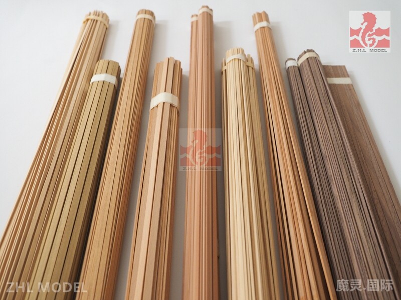 Wooden Square Batten strip for model boat for ship model fitting 5 Pcs/set
