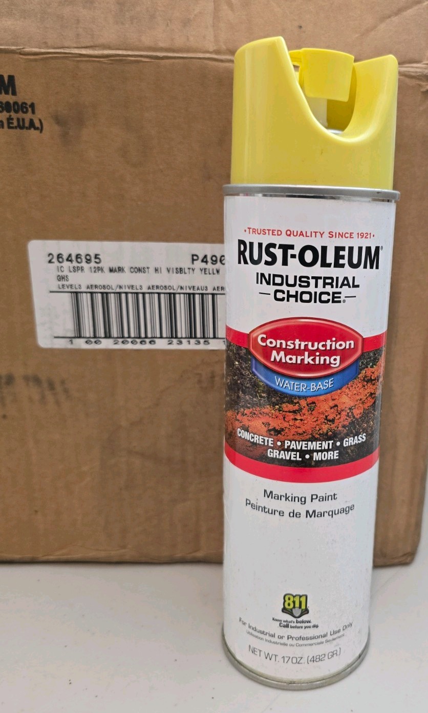 11-Pack Rust-Oleum Industrial Choice High Visibility Yellow Marking Paint, 17 oz