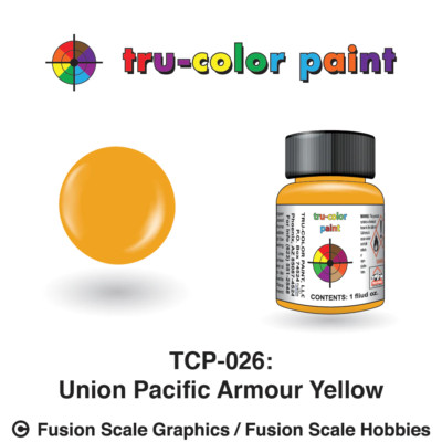 Tru Color Paint Union Pacific Armour Yellow 1 Fluid Ounce Bottle