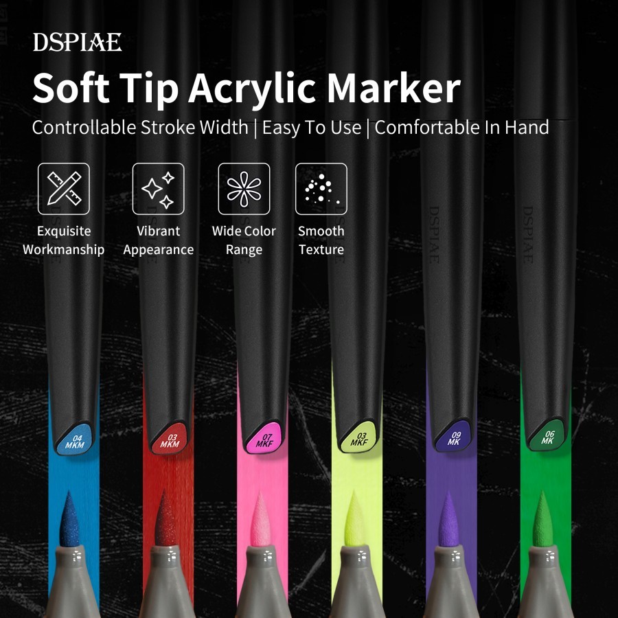 DSPIAE: Soft Tip Paint & Metallic Markers – Gunpla : Mecha – Paint Marker Range