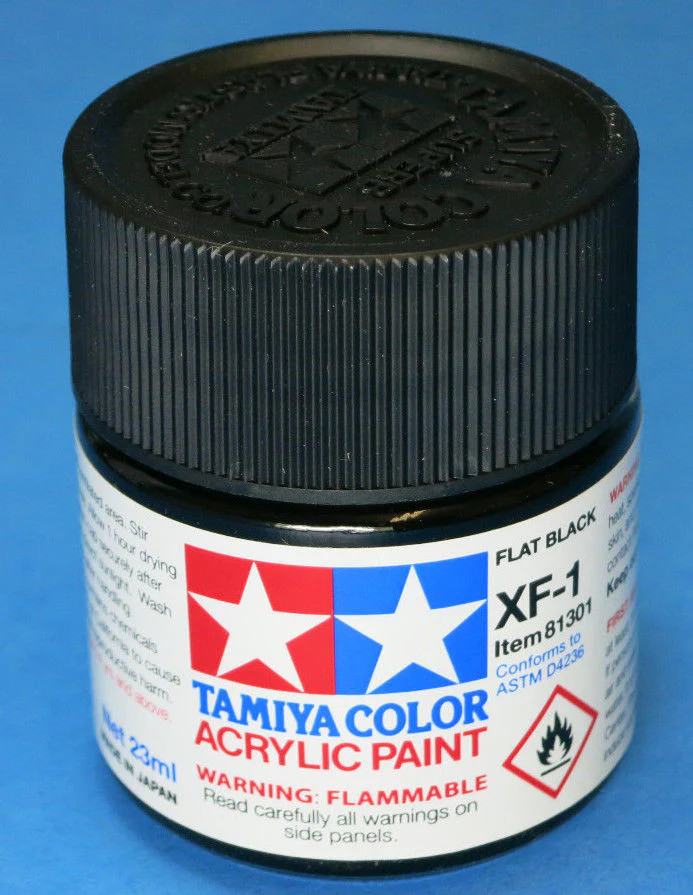 Tamiya Acrylic 23ml 81301 XF-1 Flat Black