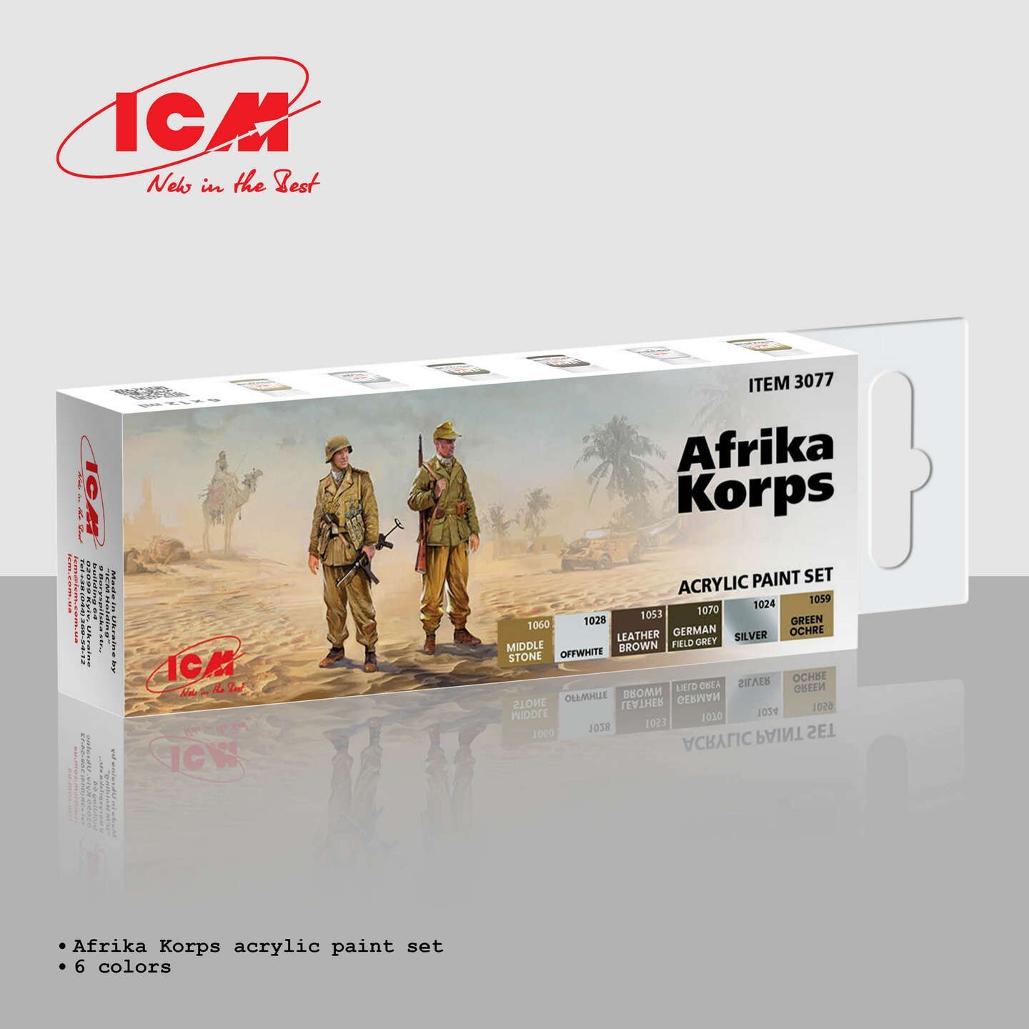 ICM 3077 – Acrylic paint set for Afrika Korps