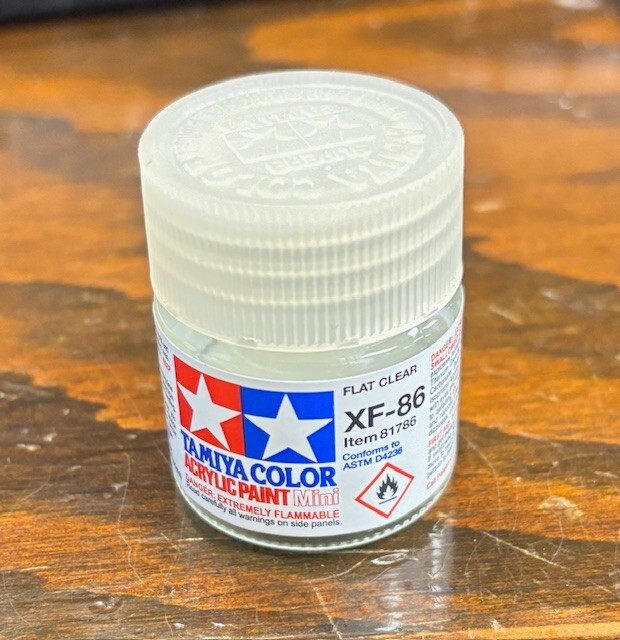 Tamiya “Mini” Acrylic model paint – XF-86 81786 Clear Flat