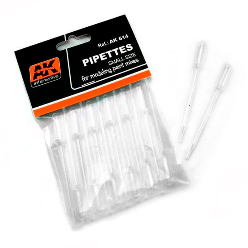 12 Small Paint Pipettes Modeling Accessory AK Interactive 614 3″