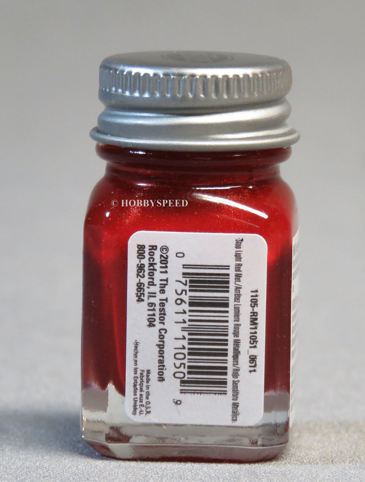 TESTORS 1105 PAINT STOP LIGHT RED ENAMEL 1/4oz JAR plastic model car TES1105 NEW