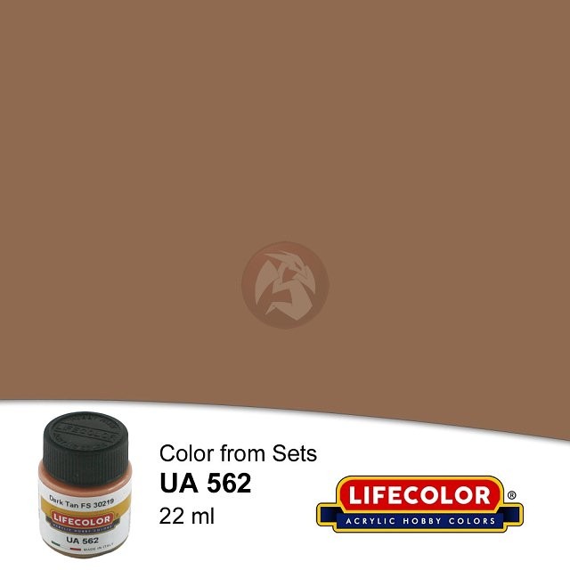 LifeColor Acrylic Paint Color from Sets HAF/SEA Satin Dark Tan FS 30219 UA562