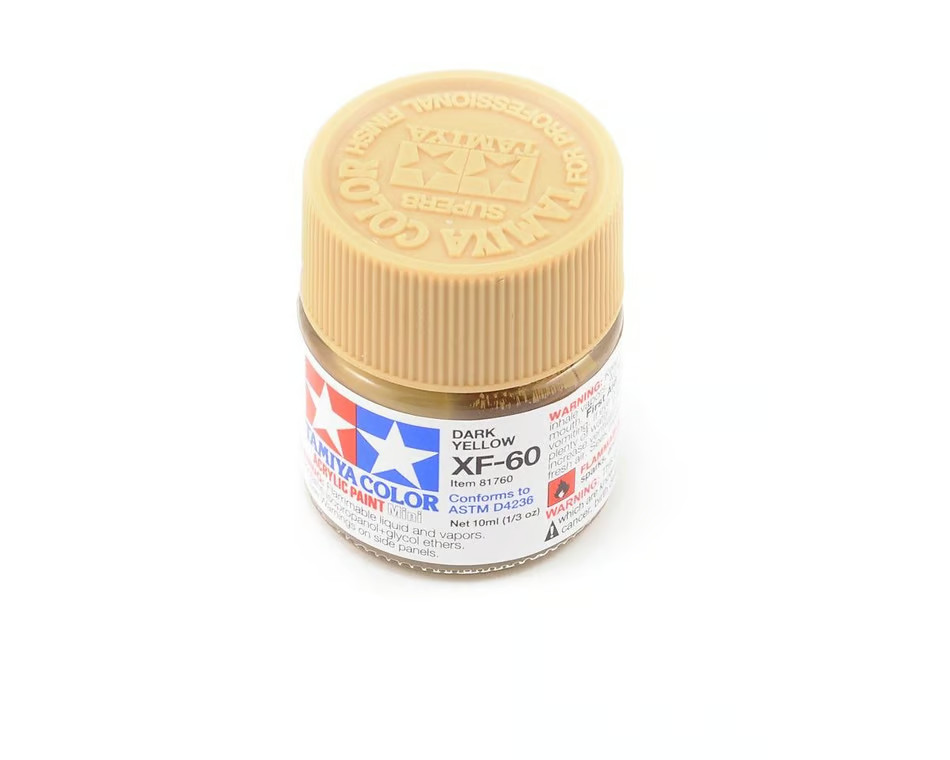 Tamiya Acrylic Mini XF60 Flat Dark Yellow