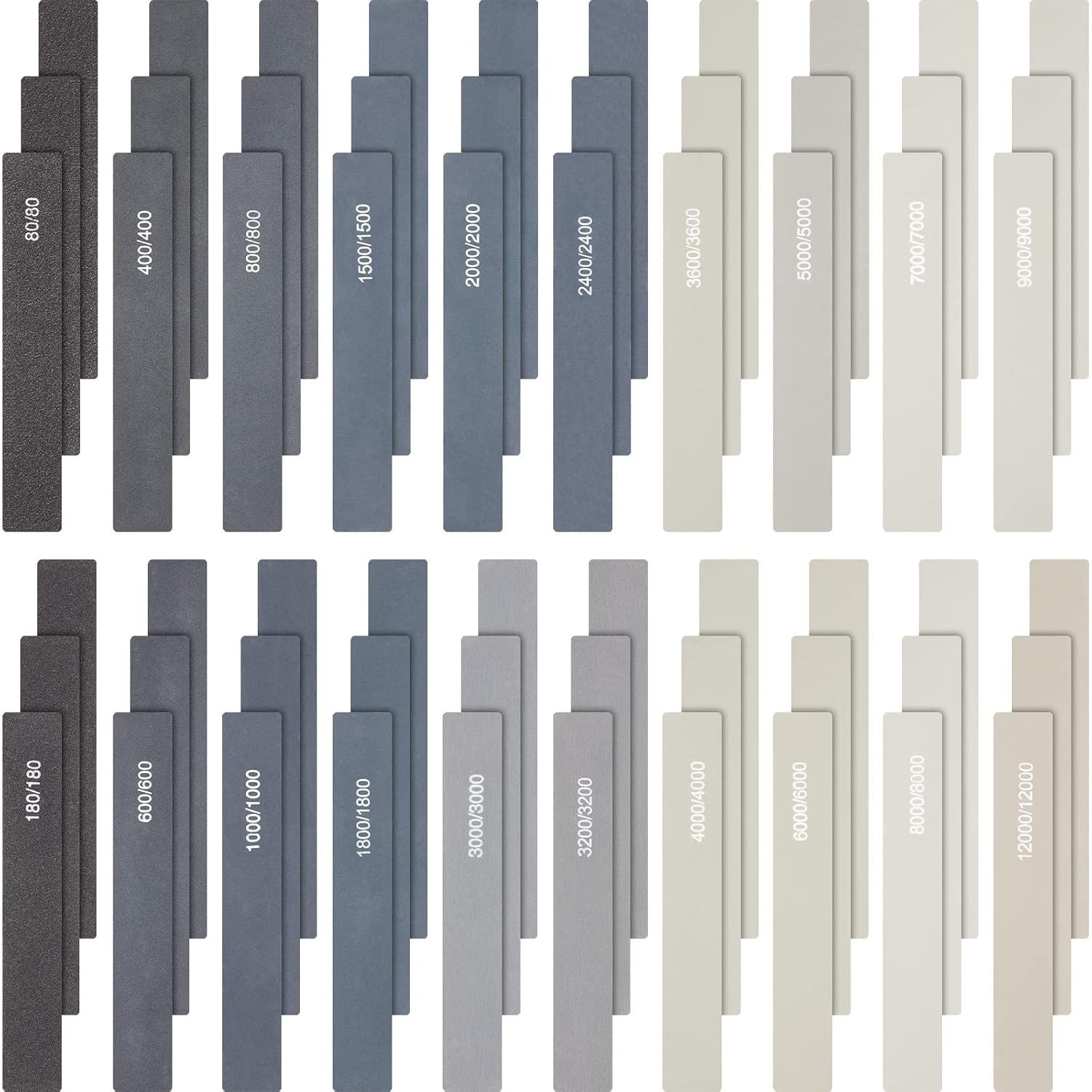 Honoson 60 Pcs Sanding Sticks for Plastic Models 80-12000 Grit Polishing Sticks