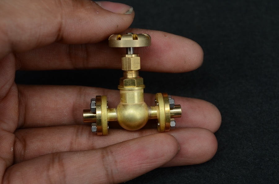 3.5mm pipe 14 x 40 inline Globe Valve Flange type for live steamGV-B2