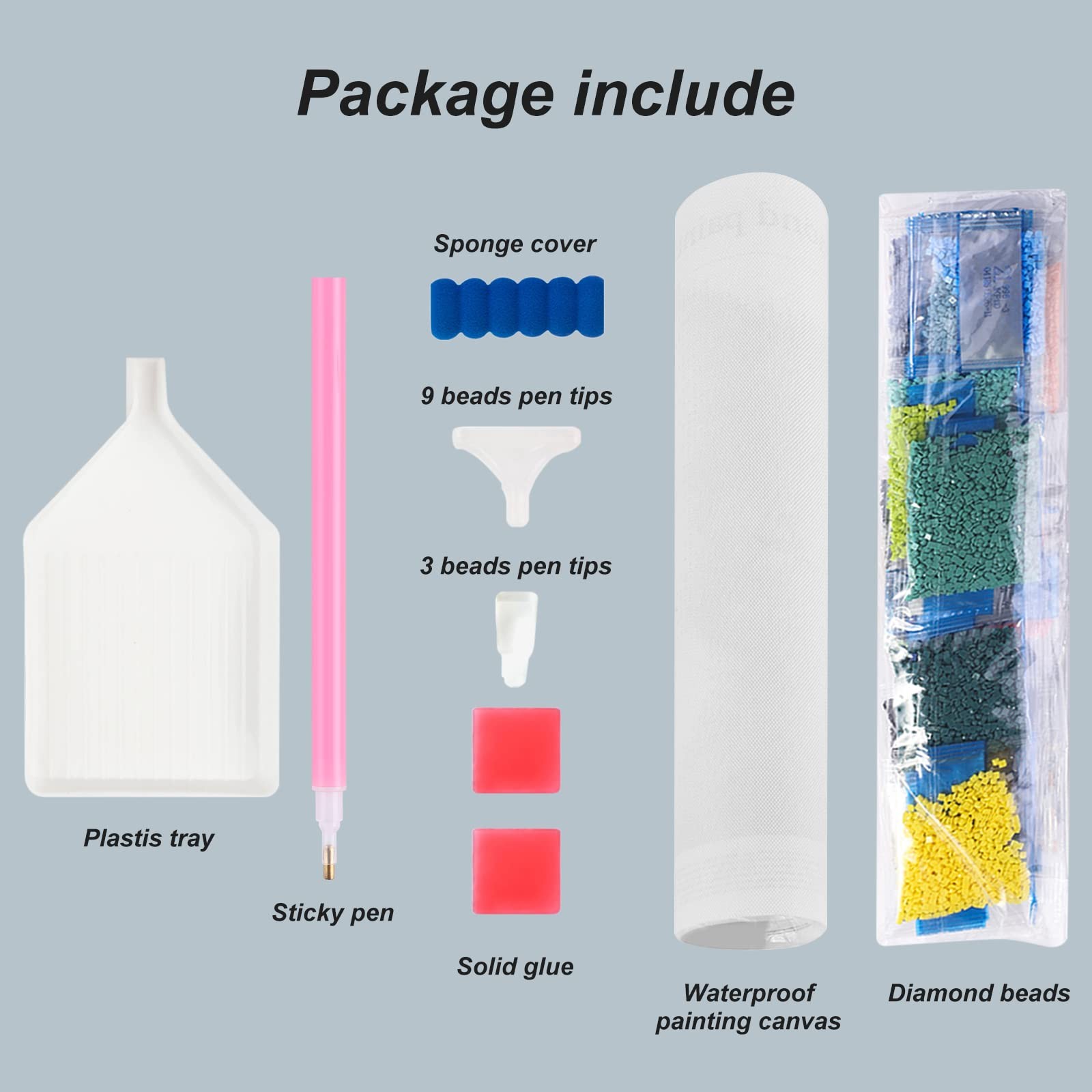 Stalente Diamond Painting Kits for Adults, Cardinal 30cm x 30cm, White, Red