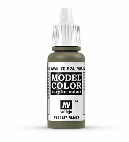 Vallejo Russian Uniform WWII Green Model Color 17ml Acrylic Paint 70.924