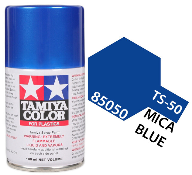 Tamiya 85050 TS-50 Mica Blue Lacquer Spray Paint 100ml – US