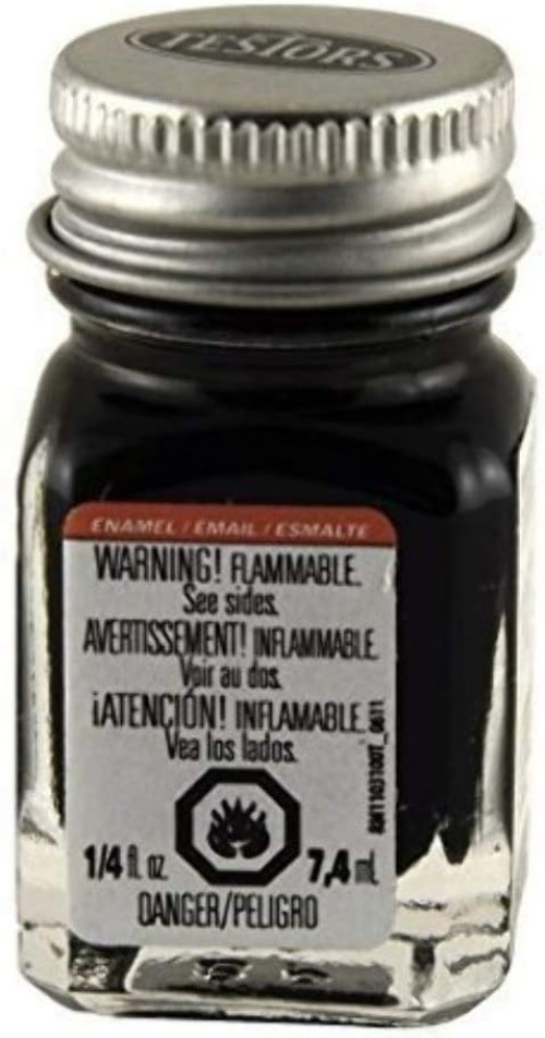 0.25 oz Matte Black Enamel Paint – Fast-Drying for Indoor & Outdoor Use