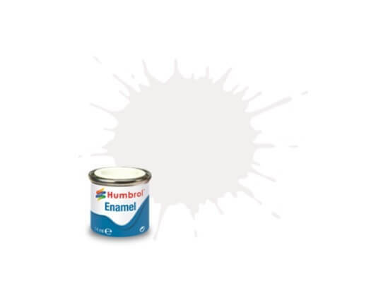 Humbrol 14ml White Satin Enamel Paint