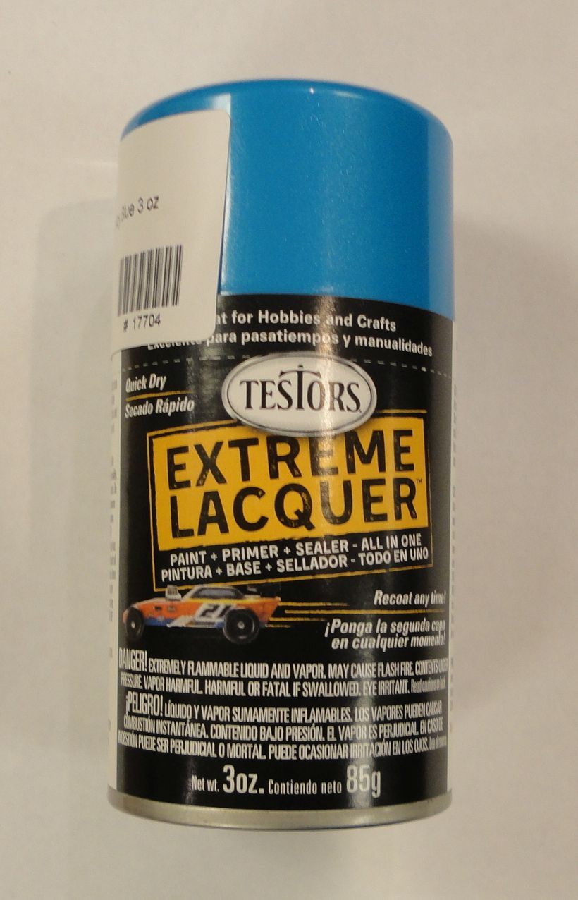 Testors Icy Blue Lacquer Model Spray (Aerosol) Primer/Paint/Sealer TES1844MT