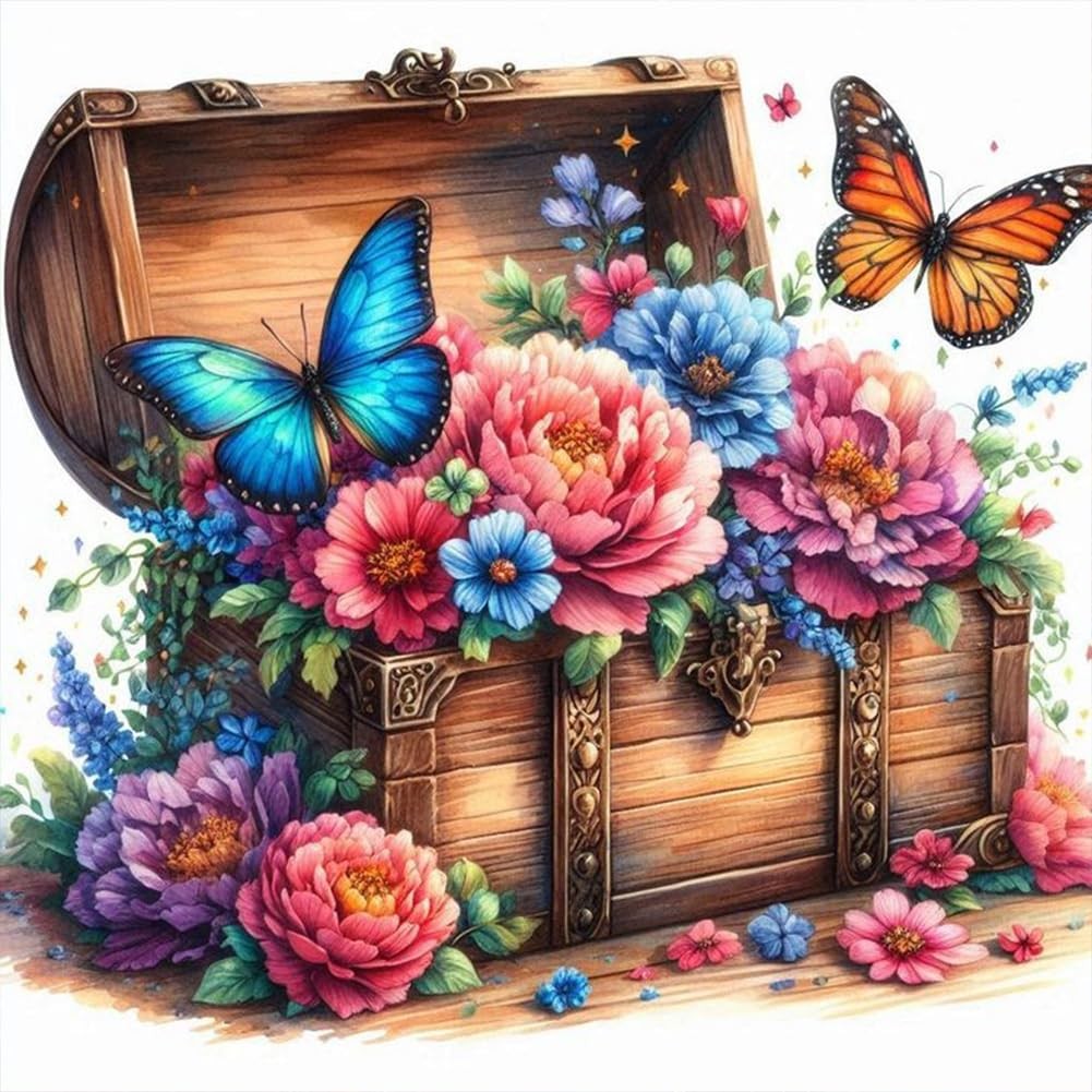 Anuver Flower Diamond Art Kits for Adults, 12 inches x 12 inches, Multicolor