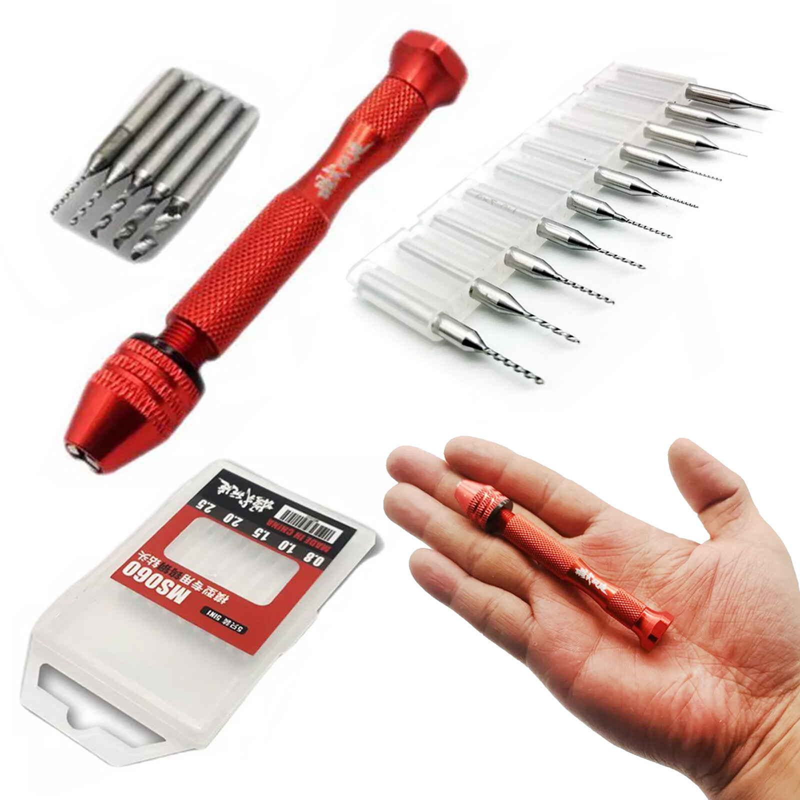Precision Hand Drill Set Mini for Hobby Tool Carving DIY Model Making9J