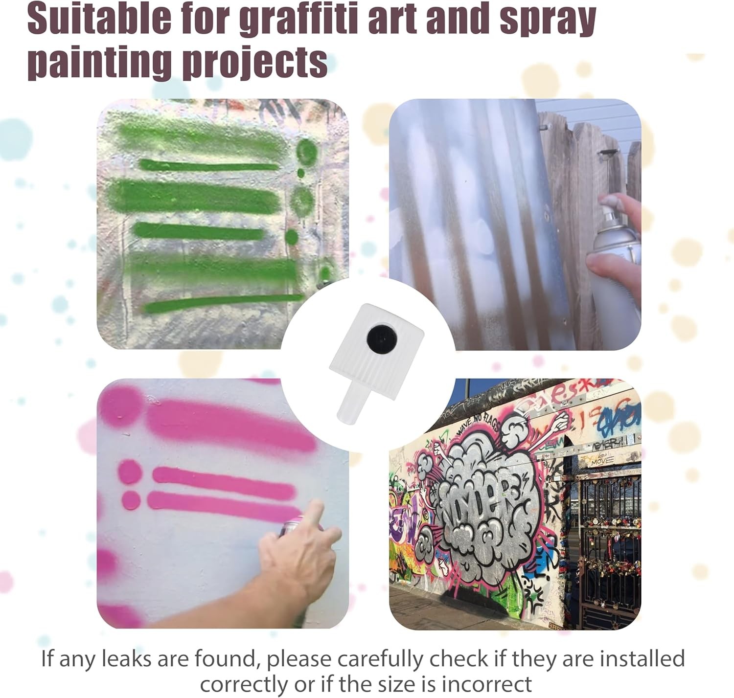 Spray Paint Caps-Spray Can-New York Fat Cap-Spray 1 Ounce (Pack of 25), white