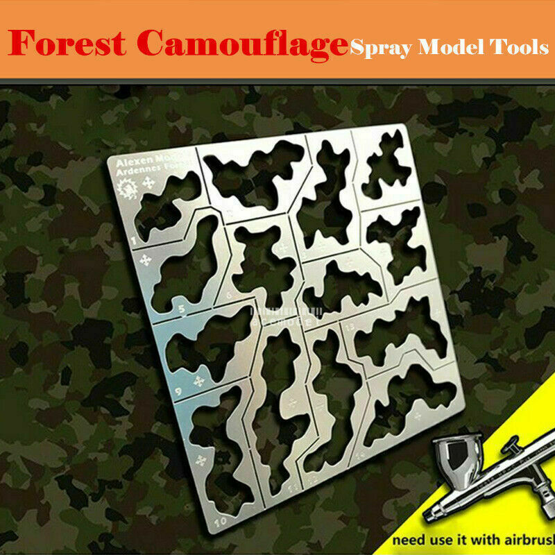 1/35 1/100 Military Vehicle/Tank Forest Camouflage Stencil Template Spray Tools