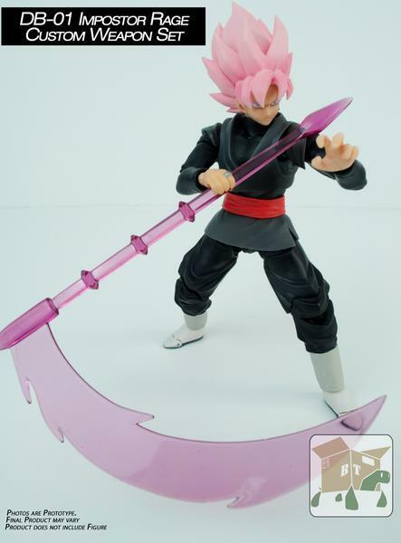 Box Tortoise DB-01 Impostor Rage Weapon Set Scythe for S.H Figuarts Black Goku