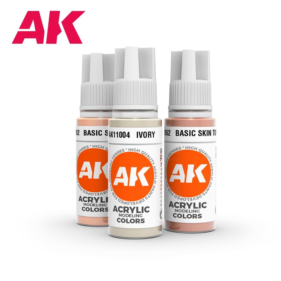 AK : Painting Skin Tones by Calvin Tan – Acrylic Model Color – Paint Set