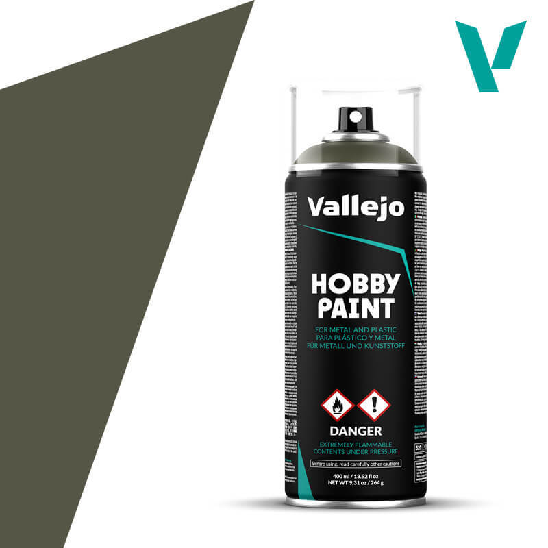 Vallejo Russian Green Spray Paint 400ml VLJ28003
