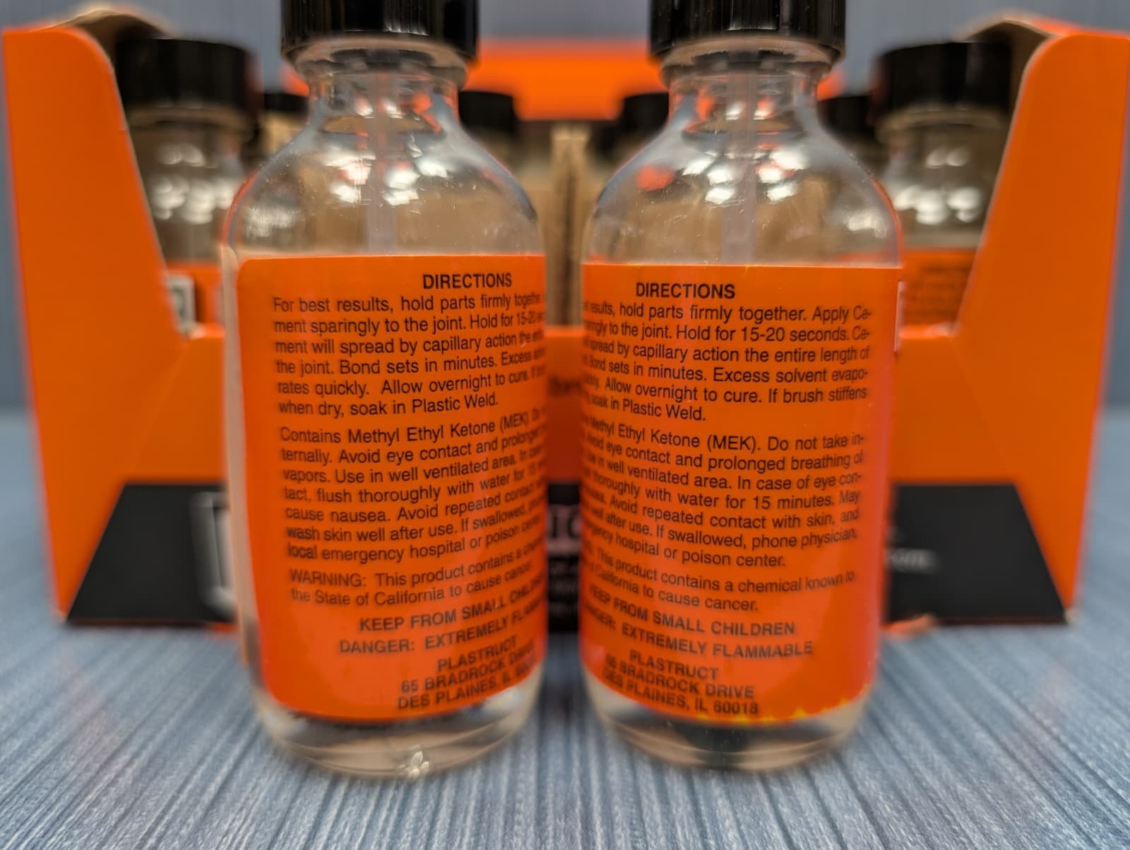 12 Pack of Plastruct 2oz. Bottle Plastic Weld