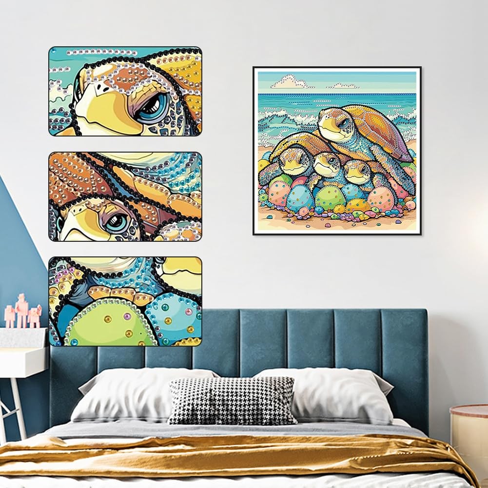 Anuver Turtle Diamond Painting Kits for Adults, 5D Special Shape Multicolor