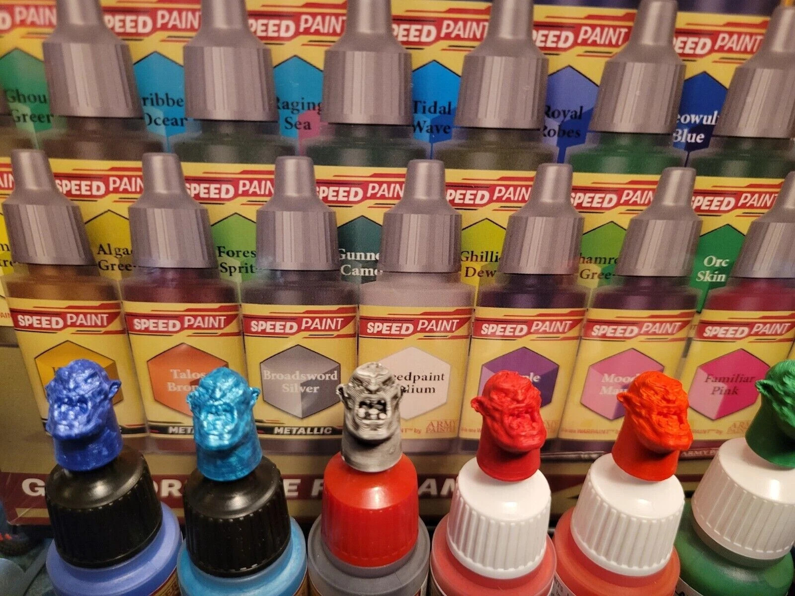 50 Easy Color Bottle Toppers perfect for Army Painter Speedpaint Vallejo Bottles