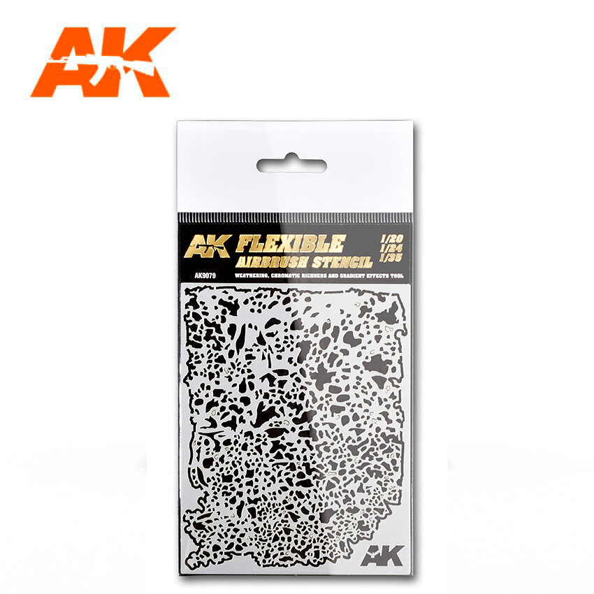 AK-Interactive Flexible Airbrush Stencil for 1/20, 1/24, 1/35 Scale Models