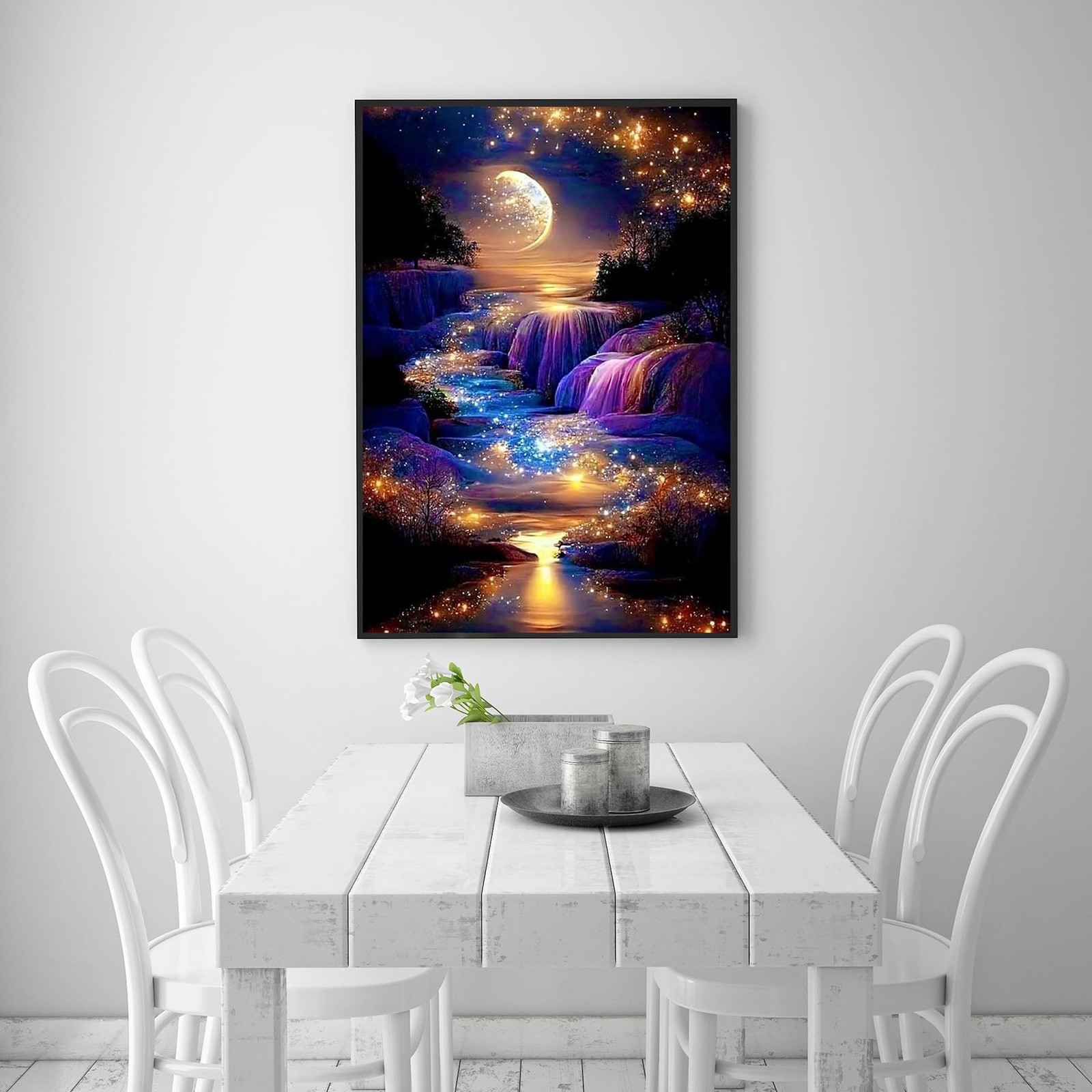 KINPLUB 5D Diamond Painting Kits for Adults, 12 x 16 inches, Moonlight Falls