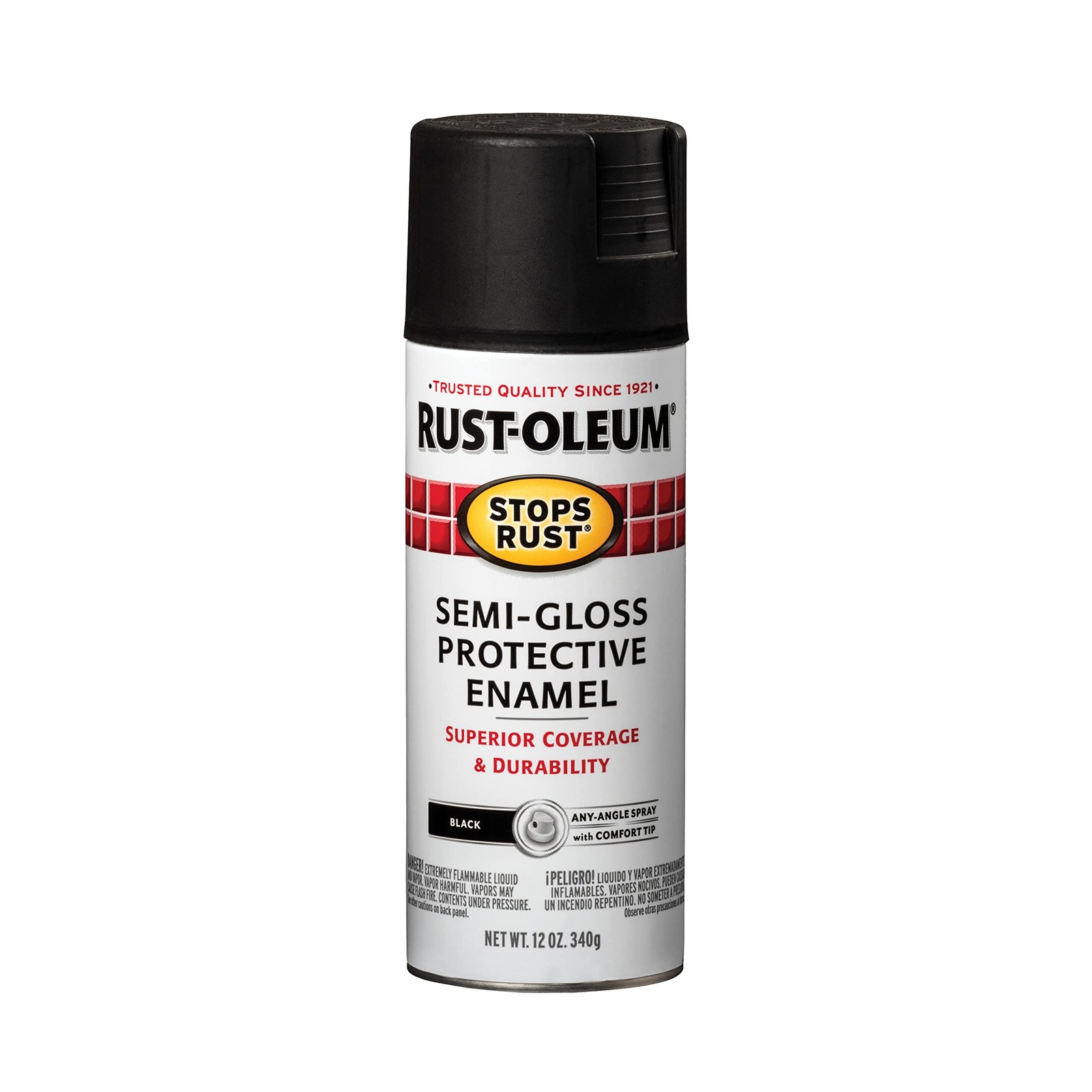 Rust-Oleum 7798830 Stops Rust Spray 12 Ounce (Pack of 1), Semi-Gloss Black