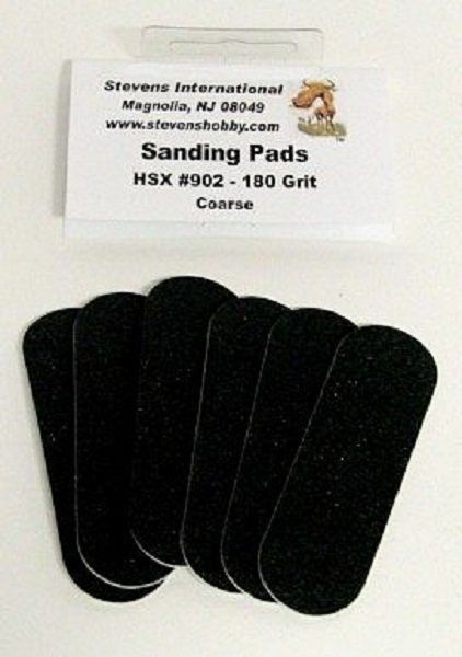 Hobby Stix 902 180 Grit Coarse Waterproof Sanding Pads for #901