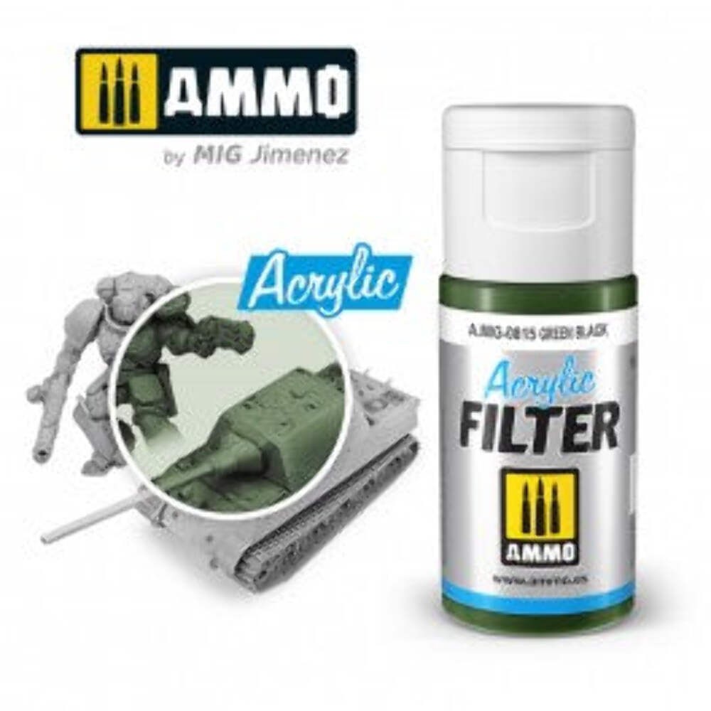 AMMO by Mig 0815 Acrylic Filter – Green Black