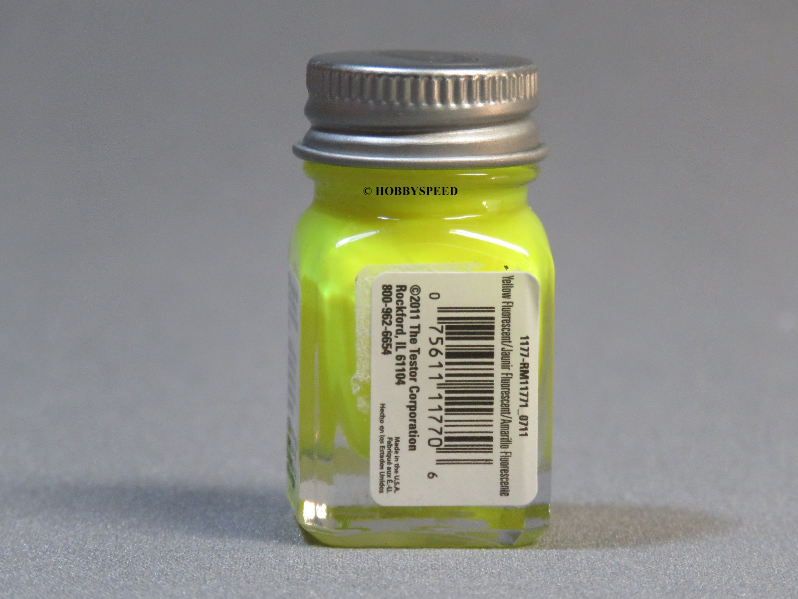 TESTORS PAINT YELLOW FLUORESCE ENAMEL 1/4oz JAR plastic model car TES1177 NEW