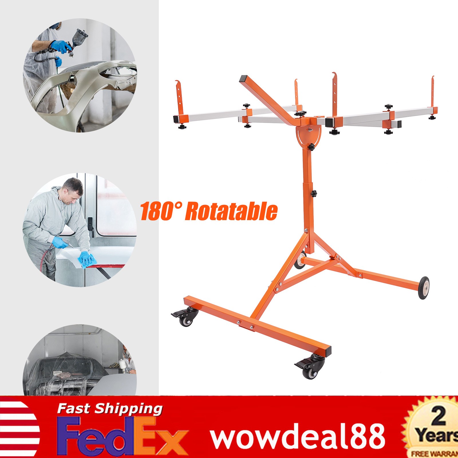 Auto Body Repair Tools Adjustable Paint Stand T-bar Car Door Hood Fender Holder