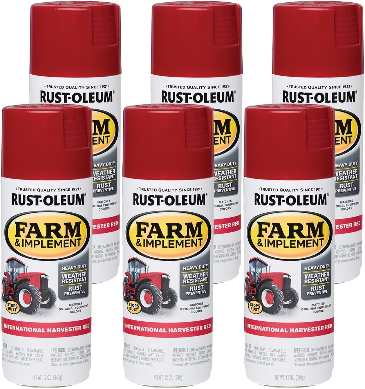 Rust-Oleum 280127-6PK 12 Ounce (Pack of 6), International Harvester Red