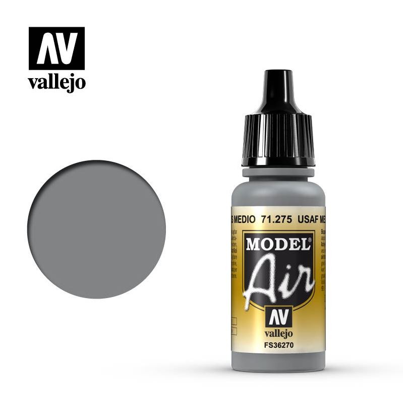 Vallejo Model Air 71275 USAF Medium Gray Acrylic Paint