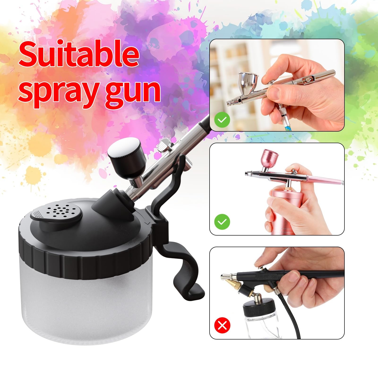 Airbrush Kit with Brush Cleaner Solution Airbrush Cleaner Kit Airbrush Holder…