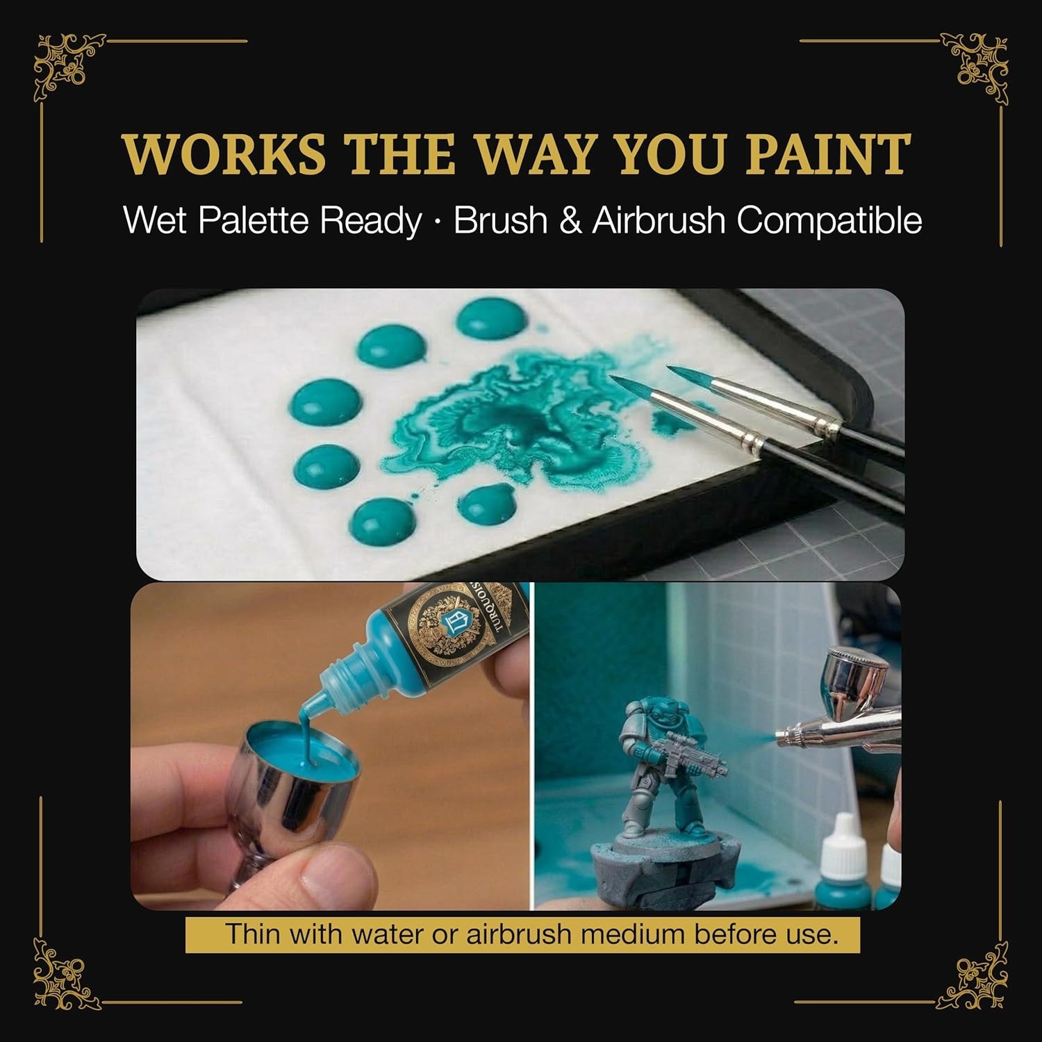 Ludus Bellum Model Paint for Miniatures 18ml Dropper Bottle – Turquoise