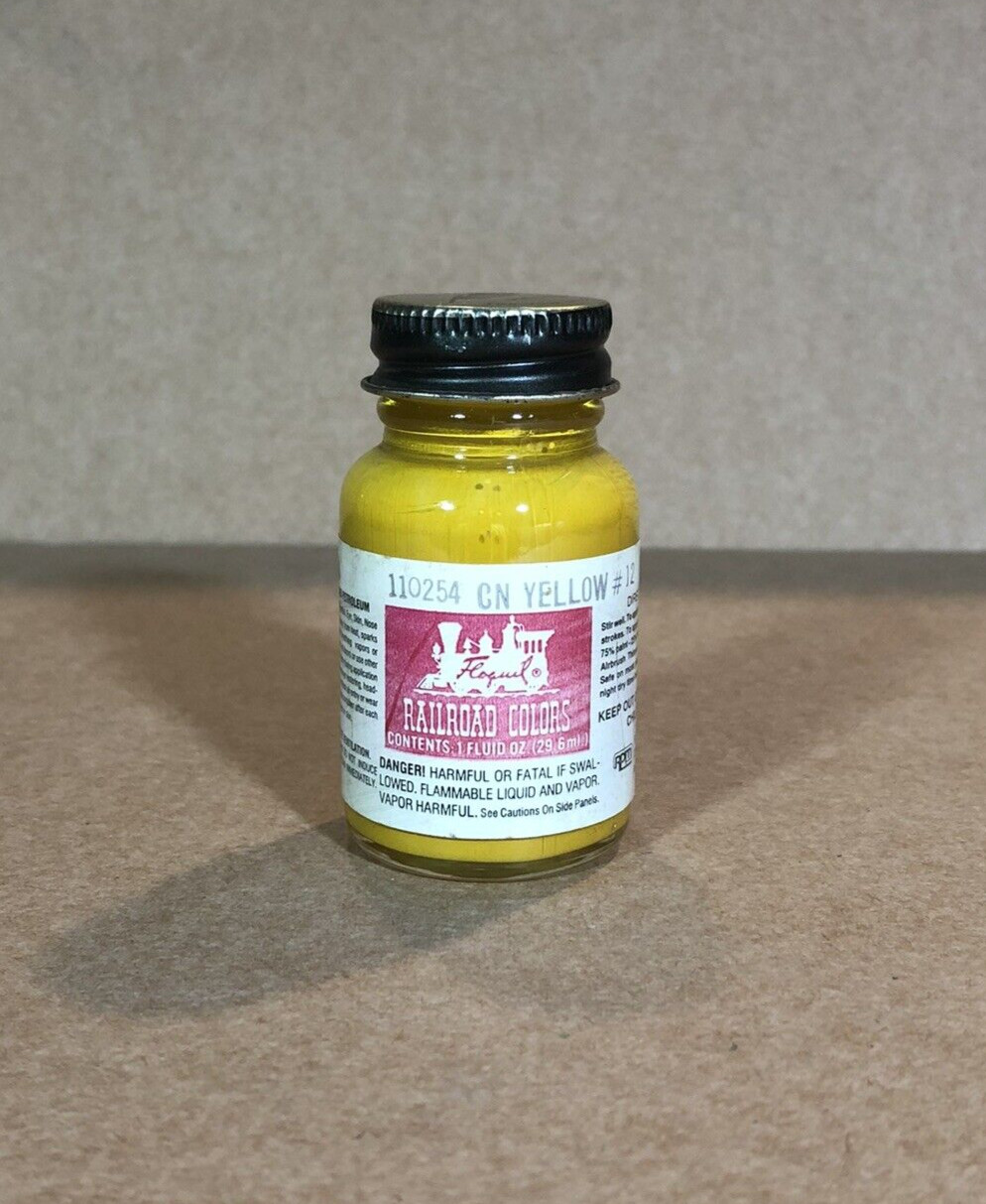 FLOQUIL RAILROAD COLORS. CN YELLOW #12. ENAMEL PAINT. #110254.