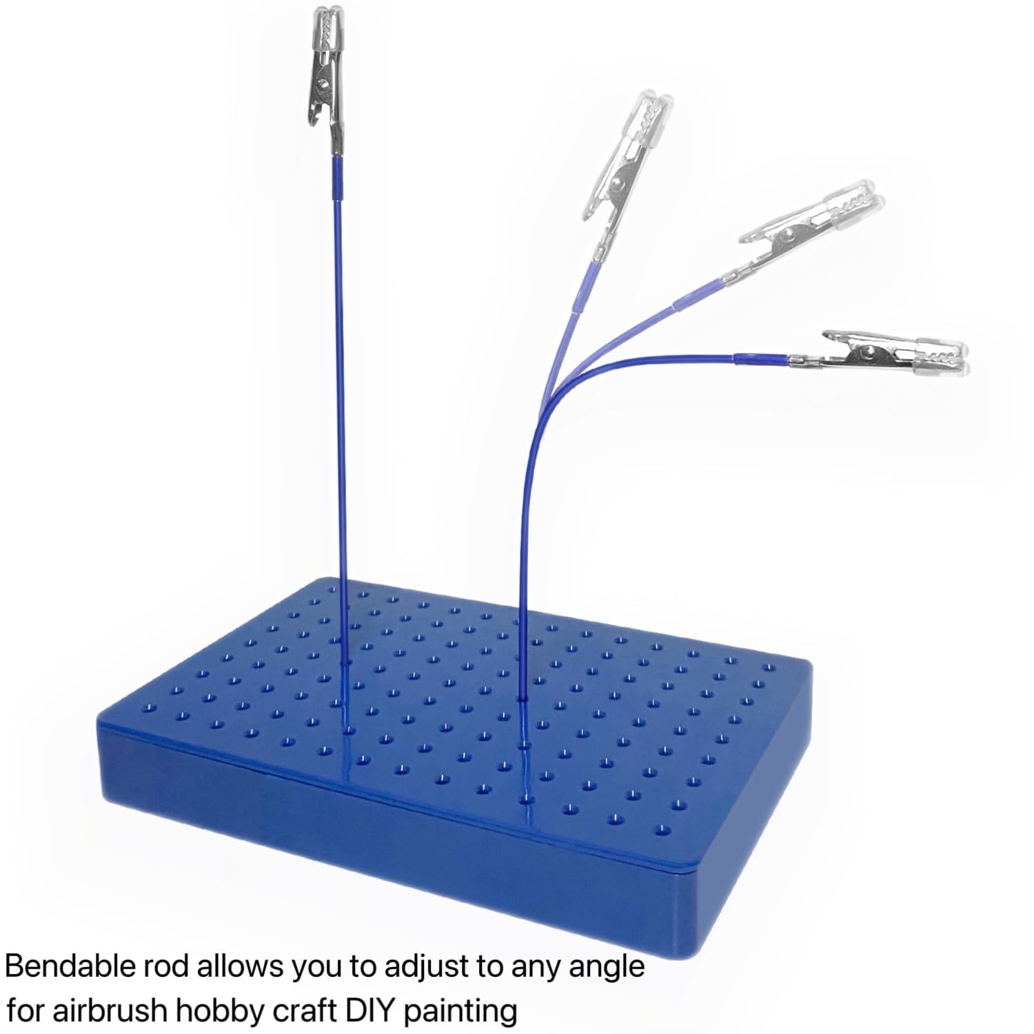 Painting Stand Base with 12PCS Bendable Alligator Clips for Model Airbrush DIY