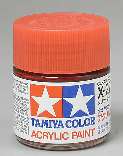 Tamiya Acrylic X-27 Clear Red 3/4 oz Paint Jar 81027