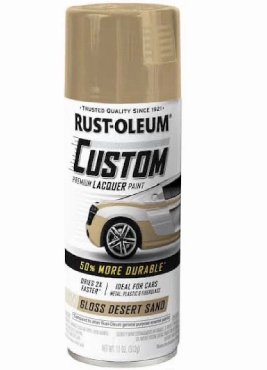 RustOleum Automotive Custom Lacquer Desert Sand Gloss Spray Paint FREE S&H